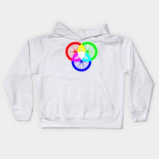 Color Wheel - RGBicycle - Colour Wheel Cycling Kids Hoodie